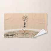 ガールツリーシルエットヨガ バスタオルセット (ハンドタオル)