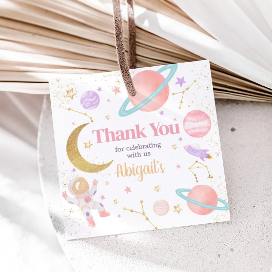 ガールツーザムーンバースデーパーティースクエア フェイバータグ