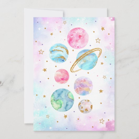 ガールツーザムーン宇宙誕生日 招待状 (裏面)