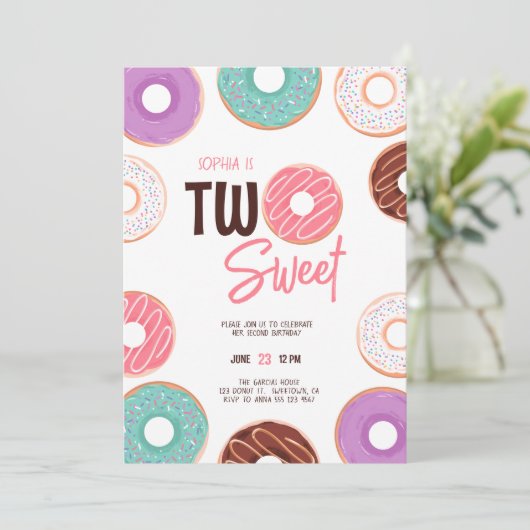 ガールツースウィート2nd誕生日招待状 招待状 (スタンド正面)