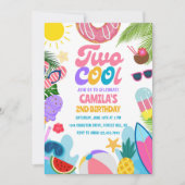 ガールツープクールールパーティービーチ2nd誕生日 招待状 (正面)