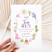 ガールツーレックス恐竜2nd誕生日招待状 招待状