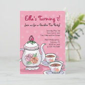 ガールティーパーティー主題誕生日招待状 招待状 (スタンド正面)