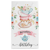 ガールティーパーティー誕生日スモール抱き枕 スモールペーパーバッグ (裏面)