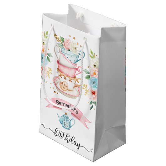 ガールティーパーティー誕生日スモール抱き枕 スモールペーパーバッグ (裏面アングル)