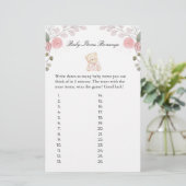 ガールテディベアベビーアイテム赤ちゃんシャワーゲーム (スタンド正面)