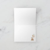 ガールテディベアベビーシャワーサンキューカード サンキューカード