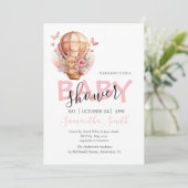 ガールテディベアリーウェイホットエアバルーンピンク 案内状 (スタンド正面)