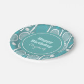 ガールテニス誕生日パーティーキッズネームラケットボール ペーパープレート (アングル)