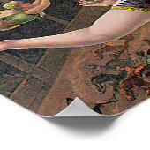 ガールトラペズアーティストヴィンテージイラストレーション ポスター (角)