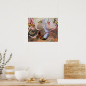 ガールトラペズアーティストヴィンテージイラストレーション ポスター (キッチン)