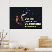 ガールトレーニングやる気を起こさせるジム引用文 ポスター (キッチン)