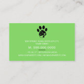 ガールドッグウォーカー/ペットケアシッティングビジネスカード 名刺 (裏面)