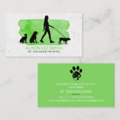 ガールドッグウォーカー/ペットケアシッティングビジネスカード 名刺 (正面/裏面)