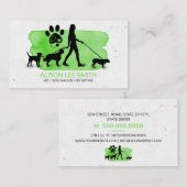 ガールドッグウォーカー/ペットケアシッティングビジネスカード 名刺 (正面/裏面)