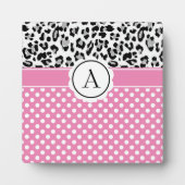 ガールドットと動物プリントモノグラム フォトプラーク (正面)