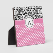ガールドットと動物プリントモノグラム フォトプラーク (正面)