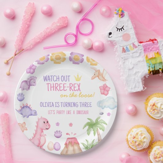 ガールドラノウス誕生日 ペーパープレート (パーティー)