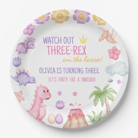 ガールドラノウス誕生日 ペーパープレート (正面)