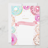 ガールドーナッツバースデーパーティー 招待状 (裏面)