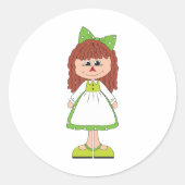 ガールドールクラシックラウンドステッカー ラウンドシール (正面)