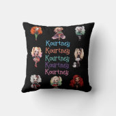 ガールドール不気味ハロウィーンテーマ（名前） クッション (裏面)