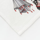 ガールドール不気味ハロウィーンテーマ(名前) フリースブランケット (角)