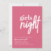 ガールナイトディナー招待状テンプレート 招待状 (正面)