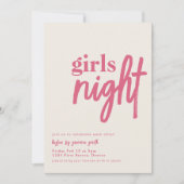 ガールナイトディナー招待状テンプレート 招待状 (正面)