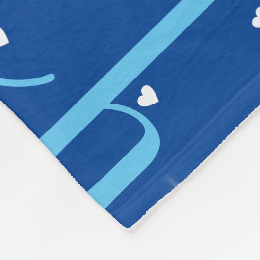 ガールネームガーリースパーソナライズされたカイブルー フリースブランケット (角)