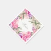 ガールネームバプテスマ《キリスト教》洗礼式や命名式フローラ スタンダードカクテルナプキン (角)