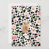 ガールハイランド牛のベビーシャワー 招待状 (裏面)