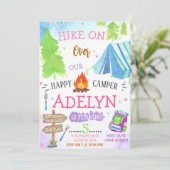 ガールハッピーキャンプ誕生日 招待状 (スタンド正面)