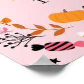 ガールハロウィーンスポオクタキュラ誕生日へようこそ ポスター (角)