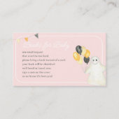 ガールハロウィーン幽霊赤ちゃんシャワー予約リクエスト エンクロージャーカード (正面)