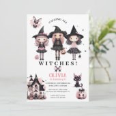 ガールハロウィーン誕生日ウィッチ任意の年齢 セーブザデート (スタンド正面)