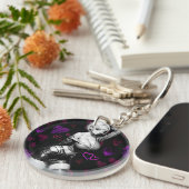 ガールハートキーチェーン キーホルダー (正面右)