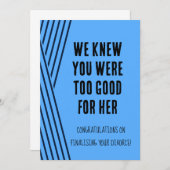 ガールバイブルー離婚カード 招待状 (正面/裏面)