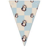 ガールバイリンガルハッピーバースデー用かわいいペンギン バンティングフラッグ (第1の旗)