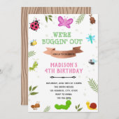 ガールバグ虫テーマ  招待状 (正面/裏面)