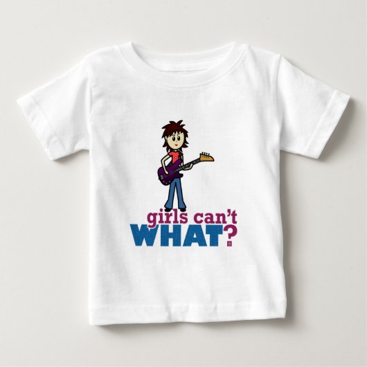 ガールバスギタープレーヤー ベビーTシャツ (正面)