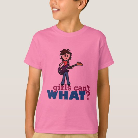 ガールバスギタープレーヤー Tシャツ (正面)