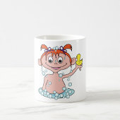 ガールバスタイムおもしろいとゴムのアヒルとバブル コーヒーマグカップ