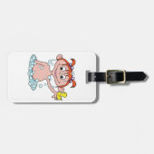 ガールバスタイムおもしろいとゴムのアヒルとバブル ラゲッジタグ (正面横)