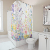 ガールバスルームの装飾、蝶の庭 シャワーカーテン (インサイチュ)