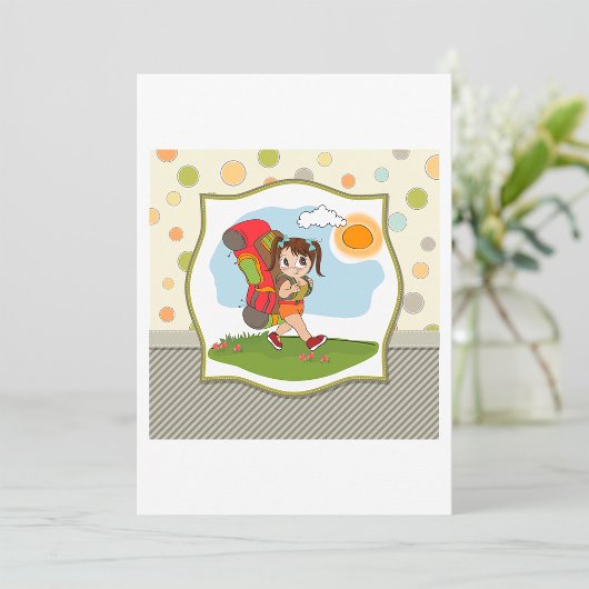 ガールバックパッキング招待状 招待状