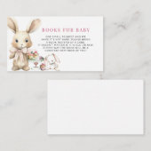 ガールバニー赤ちゃんシャワーベビー エンクロージャーカード (正面/裏面)