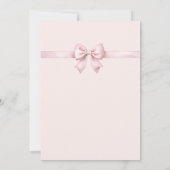 ガールバプティスピンクリボンボウ&クロス《キリスト教》洗礼式や命名式 招待状 (裏面)