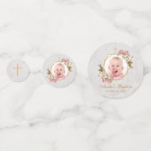 ガールバプティスフォトフローラ大理石金ゴールドピンクオーキッド コンフェッティ (裏面)