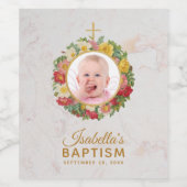 ガールバプティスマーブルフォトバラリースフローラ ワインラベル (シングルラベル)